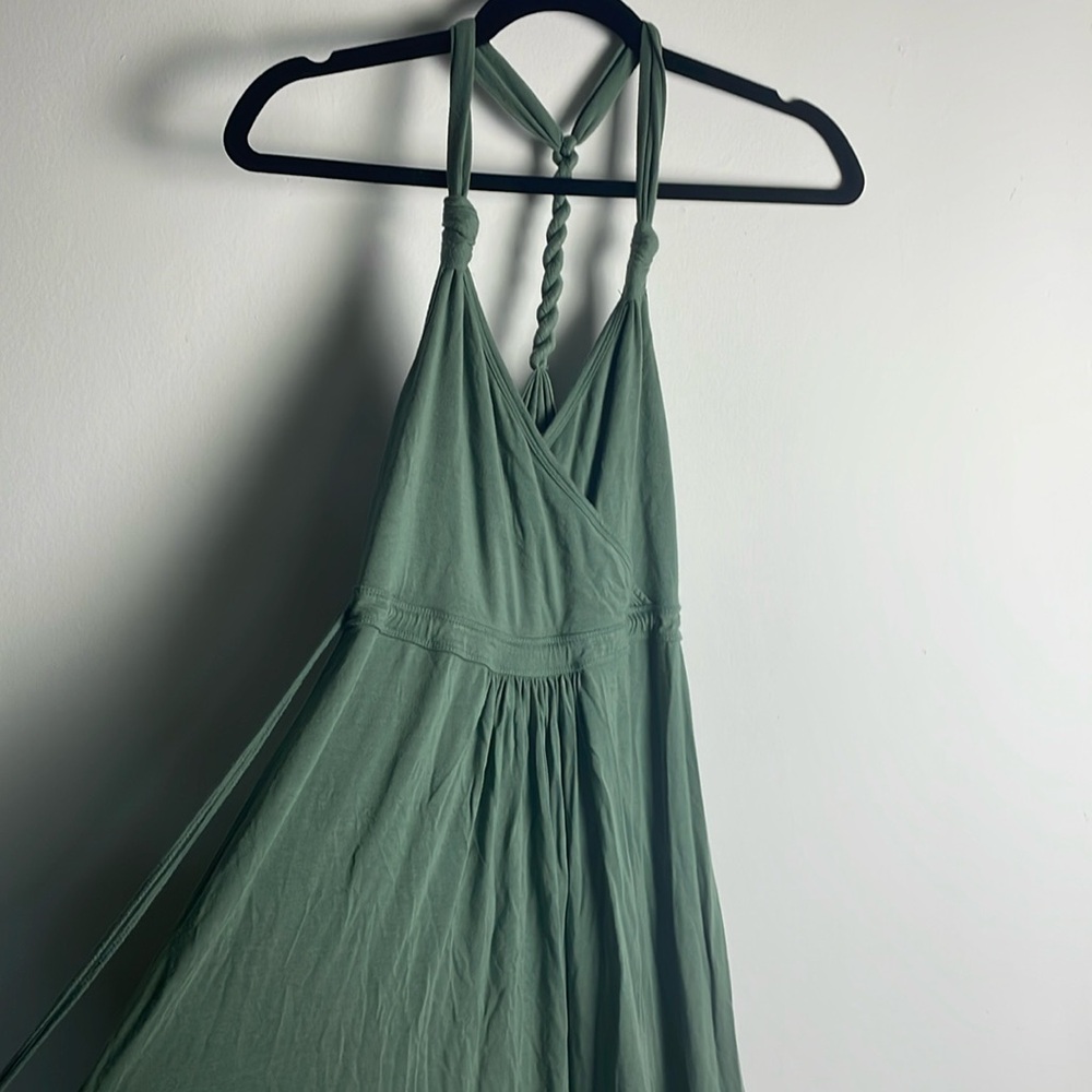 Vintage Knee Length Jersey Faux Wrap Dress - 2000s - Moda International - VS